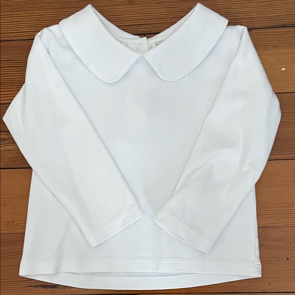 Peter Pan Collar Shirt  (Long Sleeve Pima) - Picture 2 of 4